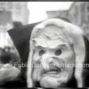 Man in Retro Witch Mask